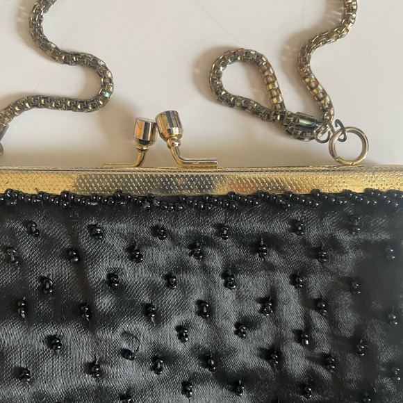 Vintage Regale LTD Black beaded Purse - Picture 3 of 9